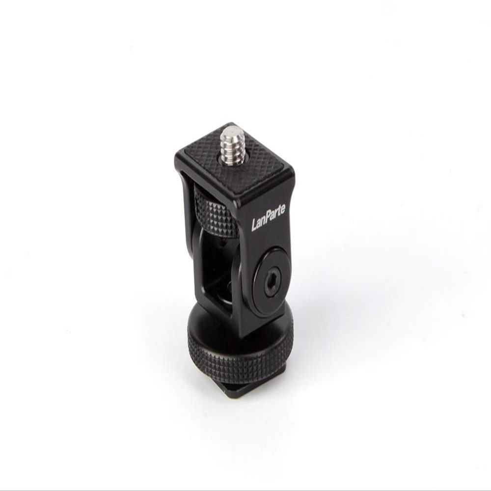 LanParte Monitor Pan/Tilt/Swivel Mounting Bracket with Cold Shoe Adapter
