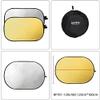 GODOX 47x71 120x180cm 2-in-1 Collapsible Portable Disc Light Reflector with Bag for Studio and Photography - Gold, Silver view 2