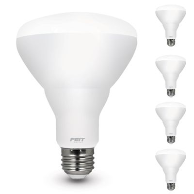 Feit Electric Enhance BR30 LED Light Bulb, 65W Eq, Soft White, 4 Pack