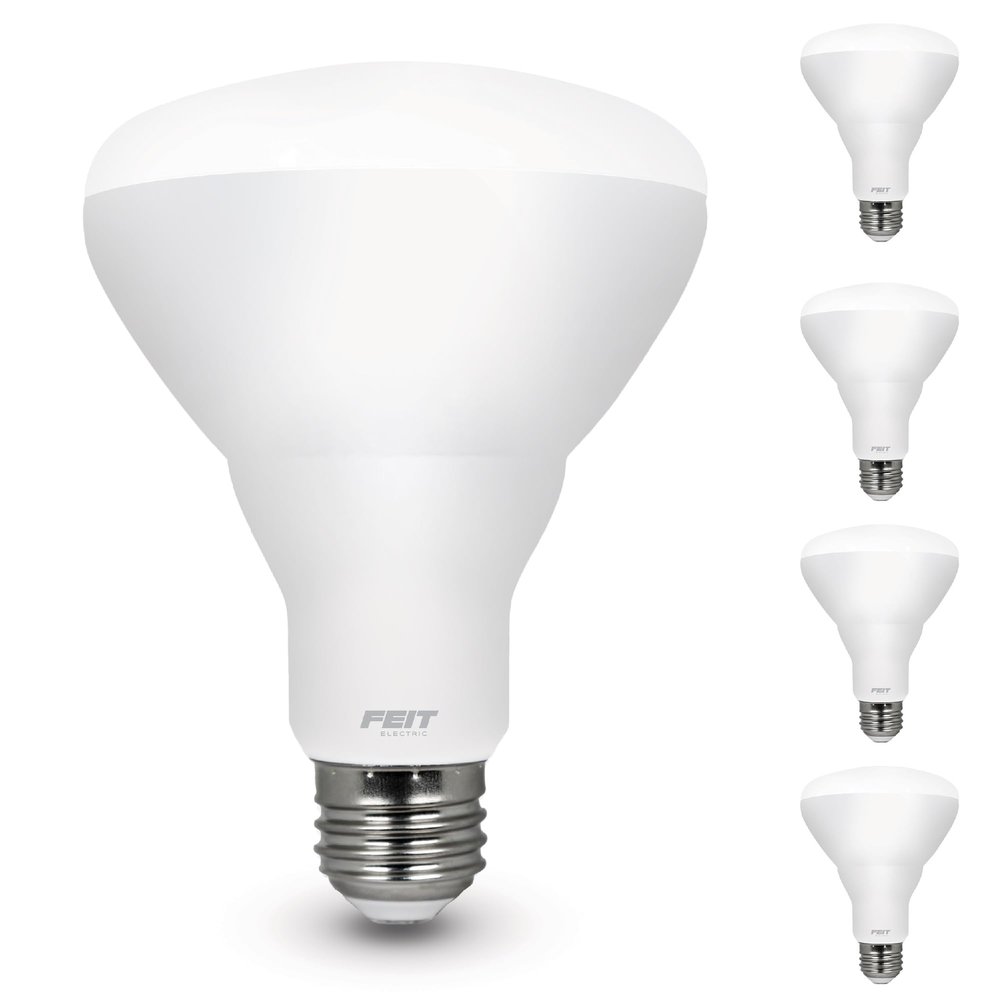 Feit Electric Enhance BR30 LED Light Bulb, 65W Eq, Soft White, 4 Pack