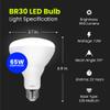 Feit Electric Enhance BR30 LED Light Bulb, 65W Eq, Soft White, 4 Pack view 3