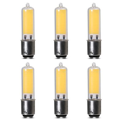 Feit Electric T4 LED Bulb, BA15D Base, 35W Equivalent, Non Dimmable, 3000K Warm White, 350 Lumens, 120V, 10,000 Hour Lifetime, Bayonet Base, BP35DC/830/LED/6, 6 Pack