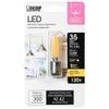 Feit Electric T4 LED Bulb, BA15D Base, 35W Equivalent, Non Dimmable, 3000K Warm White, 350 Lumens, 120V, 10,000 Hour Lifetime, Bayonet Base, BP35DC/830/LED/6, 6 Pack view 2