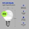 Feit Electric S11 LED Bulb E17 Base, 25W Equivalent, Non Dimmable, 3000K Warm White, 180 Lumens, 15,000 Hour Lifetime, Desk Lamp Light Bulb, BP25S11N/SU/LED/6, 6 Pack view 4