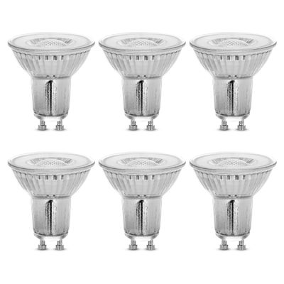 Feit Electric MR16 GU10 LED Bulbs, 50W Equivalent, Dimmable, 3000k Bright White, Spotlight Track Lighting Bulbs, Enhance Mini Split Reflector, BPMR16IFGU500930CA/6, 6 Count (Pack of 1)