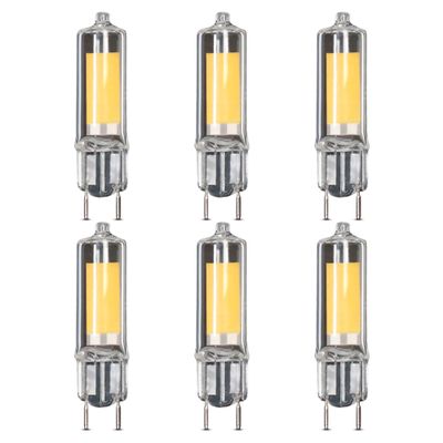 Feit Electric T4 Specialty LED Light Bulb, 35-Watt Equivalent, Dimmable, 3000K Warm White, 350 Lumens, G8 Bi-Pin Base, Under Cabinet Light Bulb with 10,000-Hour Lifetime, BP35G8/830/LED/6, 6-Pack