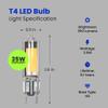 Feit Electric T4 Specialty LED Light Bulb, 35-Watt Equivalent, Dimmable, 3000K Warm White, 350 Lumens, G8 Bi-Pin Base, Under Cabinet Light Bulb with 10,000-Hour Lifetime, BP35G8/830/LED/6, 6-Pack view 2
