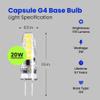 Feit Electric G4 LED Bulb, Dimmable, 20W Equivalent, 12V, 5000K Daylight, 170 Lumens, 10,000 Hours, Halogen Bulb Replacement Capsule, BP20G4/850/LED/6, 6 Pack view 3
