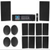 6-Zone Home Audio Receiver+(4) 6.5" Black Ceiling+(10) 5.25" Slim Wall Speakers view 1