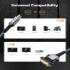 Capshi HDMI A to DVI Adapter Cable 10FT, High-Speed Gold-Plated Plug and Play Bi-Directional Nylon Braid 1080p, DVI to HDMI Adapter for Televison/Monitor/Video Card/Graphics Card view 4