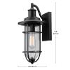 Globe Electric Vintage 1-Light Natural Black Turner Wall Sconce - Case of: 1 view 3