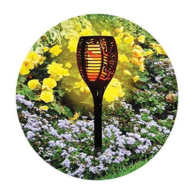 Shawhshank LEDz Ceramic Black 12-36" in. Round Garden Torch