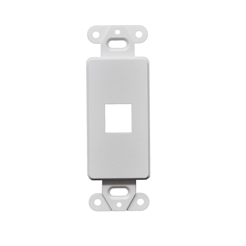 Best 10pcs Decorator Style Keystone Jack 1 Port Modular Wall Insert Cover Plate White