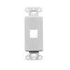 Best 10pcs Decorator Style Keystone Jack 1 Port Modular Wall Insert Cover Plate White view 1