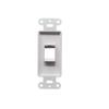 Best 10pcs Decorator Style Keystone Jack 1 Port Modular Wall Insert Cover Plate White view 2