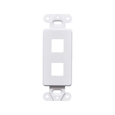 Best 5pcs Decorator Style Keystone Jack 2 Port Modular Wall Insert Cover Plate White