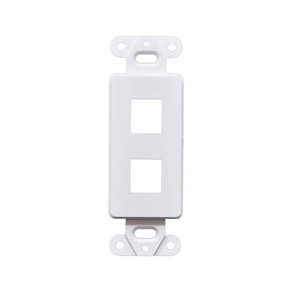 Best 5pcs Decorator Style Keystone Jack 2 Port Modular Wall Insert Cover Plate White