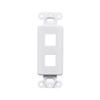 Best 5pcs Decorator Style Keystone Jack 2 Port Modular Wall Insert Cover Plate White view 1