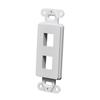 Best 5pcs Decorator Style Keystone Jack 2 Port Modular Wall Insert Cover Plate White view 3