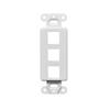 Best 5pcs Decorator Style Keystone Jack 3 Port Modular Wall Insert Cover Plate White view 1