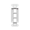 Best 5pcs Decorator Style Keystone Jack 3 Port Modular Wall Insert Cover Plate White view 2
