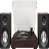 Crosley C8A-WA Belt-Driven Record Player Turntable with S100A-BK Bluetooth Speakers view 1