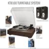 Crosley C8A-WA Belt-Driven Record Player Turntable with S100A-BK Bluetooth Speakers view 2