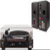 Crosley C8A-WA Belt-Driven Record Player Turntable with S100A-BK Bluetooth Speakers view 3