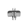 Prolinemax 50 Pc Chrome 4 Way Inside Shelf Connector Clip 3/16" Tempered Glass Shelf view 1