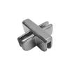 Prolinemax 50 Pc Chrome 4 Way Inside Shelf Connector Clip 3/16" Tempered Glass Shelf view 3