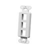Best 50pcs Decorator Style Keystone Jack 3 Port Modular Wall Insert Cover Plate White view 3