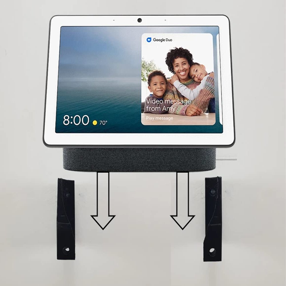 3D Cabin Wall Mount Wall Bracket Compatible with Google Nest Hub Max for 10 Inch Touchscreen Black