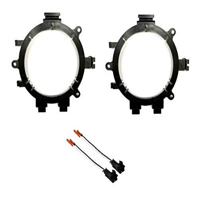 5 1/4" 6" 6.5" Car Speaker Install Adapter Mount Bracket Plates w'Speaker Wire Connectors Made for Some Chevrolet GMC: 1999-2006 Silverado/Sierra, 1995-2006 Suburban/Tahoe/Yukon and More