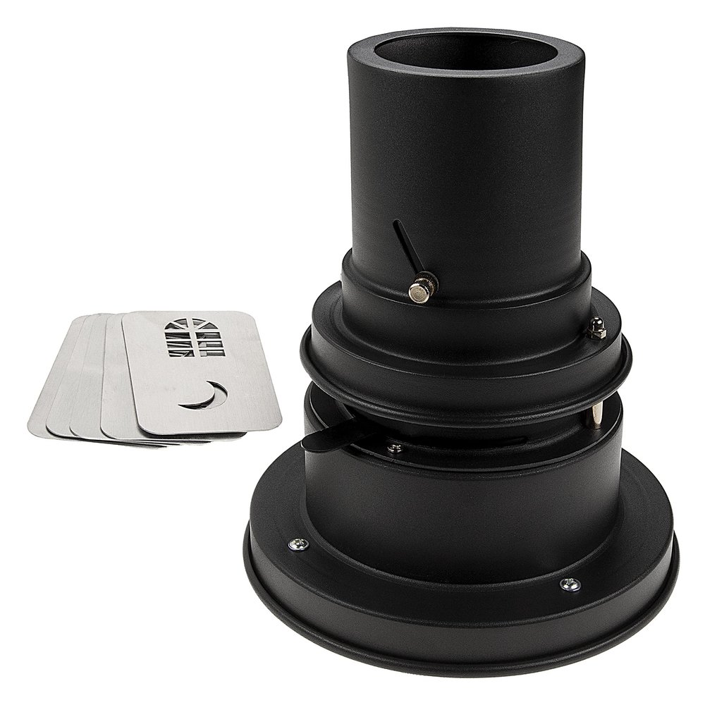 Fotodiox Universal GOBO Image Projection Attachment for LED Lights w/Built-in GOBO Holder & Aperture Iris - Compatible with Profoto Bayonet Lights (Profoto, PopSpot Ultra and More)