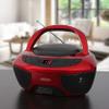 Jensen CD-475R Portable Sport Stereo Boombox CD Player with AM/FM Radio and Aux Line-in & Headphone Jack (Red) view 2
