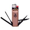LighterBro Copper Limited Edition - Copper Sleeve to Transform Your Pocket Lighter - Lighter Case with Poker, Super Sharp Knife & Scissors, Bottle Opener, Screwdrivers, & Keychain Holder view 1