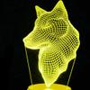 Jinnwell 3D Fox Night Light Lamp Illusion Led 7 Color Changing Touch Switch Table Desk Decoration Lamps Acrylic Flat ABS Base USB Cable Toy (Bus) view 1