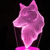Jinnwell 3D Fox Night Light Lamp Illusion Led 7 Color Changing Touch Switch Table Desk Decoration Lamps Acrylic Flat ABS Base USB Cable Toy (Bus) view 2