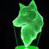 Jinnwell 3D Fox Night Light Lamp Illusion Led 7 Color Changing Touch Switch Table Desk Decoration Lamps Acrylic Flat ABS Base USB Cable Toy (Bus) view 3