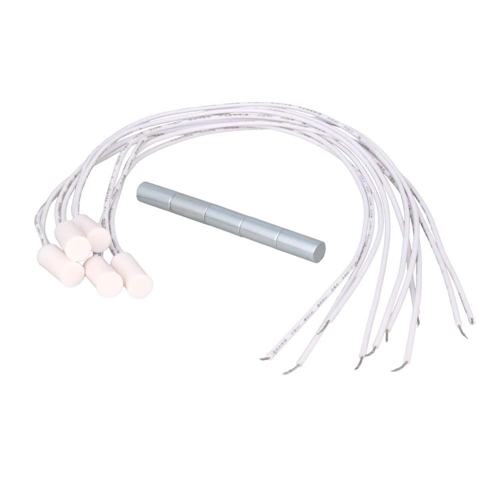 Fielect 5pcs N.C. Recessed Wired Security Window Door Contact Sensor Alarm Magnetic Reed Switch White