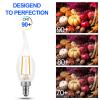 Energetic 12 Pack Dimmable Candelabra Led Light Bulb, CA11 Shape,Flame Tip Style, 60 Watt Equivalent, 2700K Soft White, E12 Base, Led Candelabra Bulb,CRI 90+, Halloween Christmas Decoration view 3
