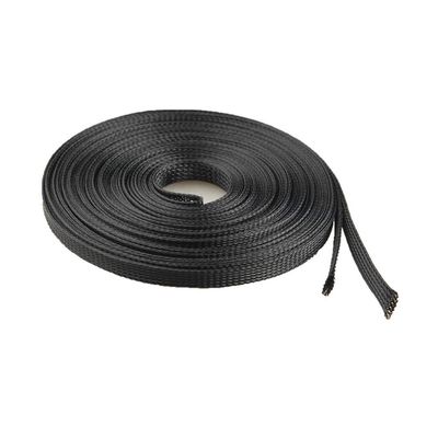 15m (50FT) 13mm Expandable Wire Cable Sleeving Sheathing Braided Loom Tubing Black
