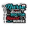 goldbabytee Nurse Practitioner Gift for Health Care Worker- 4x3 Vinyl Stickers, Laptop Decal, Water Bottle Sticker (Set of 3) view 1