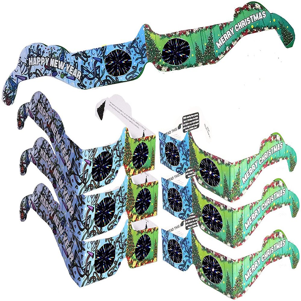 HolidayEyes(R) Christmas New Year 3D Fireworks Glasses 6 Pairs