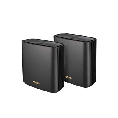 ASUS ZenWiFi AX Whole-Home Tri-Band Mesh WiFi 6 System (XT8) - 2 Pack, Coverage up to 5,500 sq.ft or 6+Rooms, 6.6Gbps, WiFi, 3 SSIDs, Life-time Network Security and Parental Controls, 2.5G Port