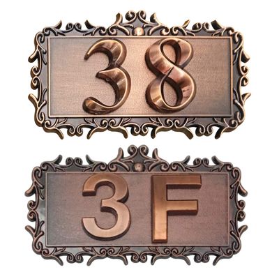 Personalized Address House Plaque Sign, Custom Cast Metal Street Name Letter Sign Door Room Wall Mounted Acrylic Plate for Home Office Hotel Garden Yard Or Mailbox (1-4 Characters) - 6x3.5 inch