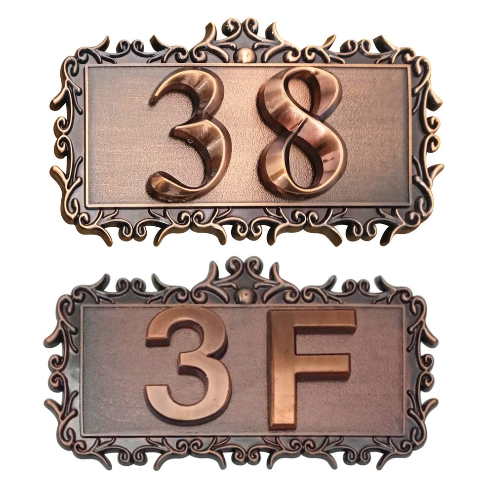 Personalized Address House Plaque Sign, Custom Cast Metal Street Name Letter Sign Door Room Wall Mounted Acrylic Plate for Home Office Hotel Garden Yard Or Mailbox (1-4 Characters) - 6x3.5 inch