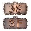 Personalized Address House Plaque Sign, Custom Cast Metal Street Name Letter Sign Door Room Wall Mounted Acrylic Plate for Home Office Hotel Garden Yard Or Mailbox (1-4 Characters) - 6x3.5 inch view 1