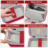 Carrying & Protective Case for Digital Camera, AbergBest 21 Mega Pixels 2.7" LCD Rechargeable HD/Kodak Pixpro/Canon PowerShot ELPH 180/190 / Sony DSCW800 / DSCW830 Cameras for Travel - Red view 4