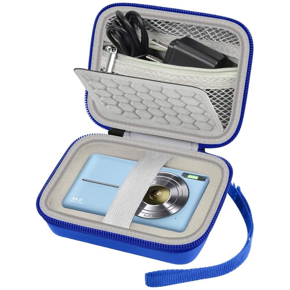Carrying & Protective Case for Digital Camera, AbergBest 21 Mega Pixels 2.7" LCD Rechargeable HD/Kodak Pixpro/Canon PowerShot ELPH 180/190 / Sony DSCW800 / DSCW830 Cameras for Travel - Blue